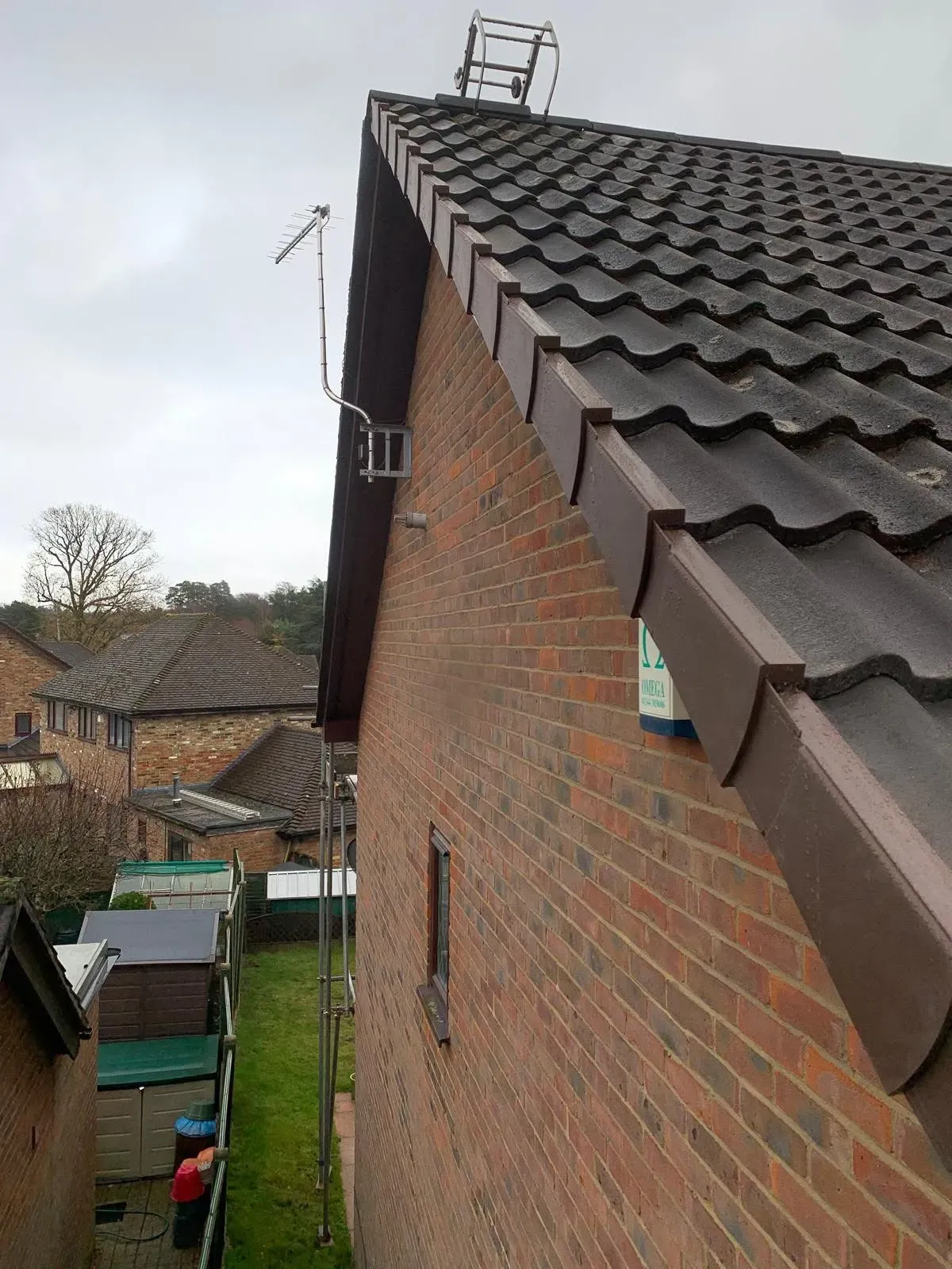 New fascias and verge tiles on a gable end